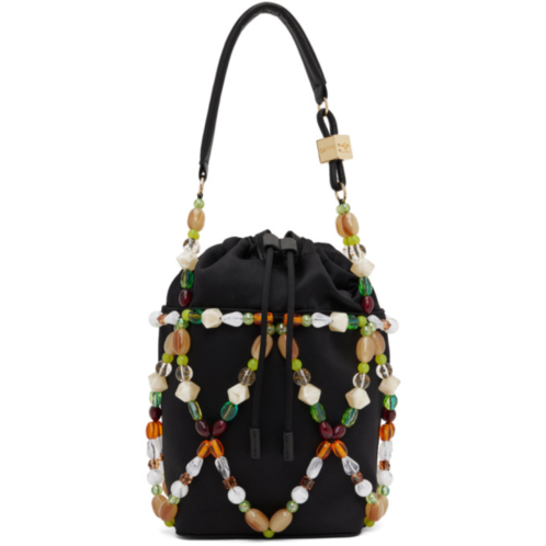 GANNI Black Beads Bucket Bag