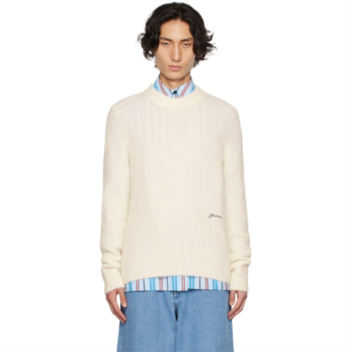 GANNI Off-White Embroidered Sweater