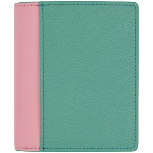 Maison Margiela Pink & Green Four Stitches Wallet