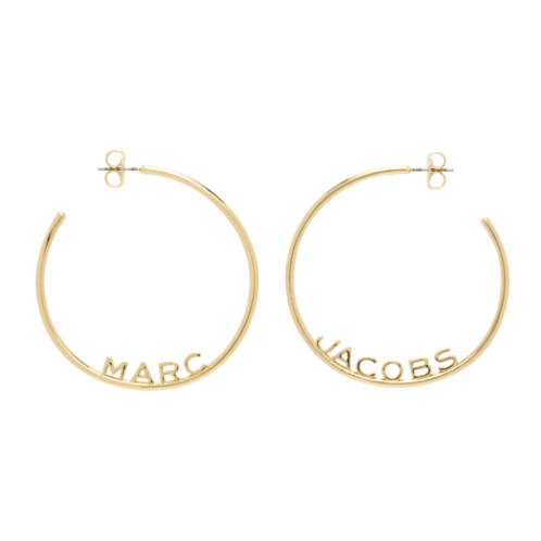Marc Jacobs Gold The Monogram Hoops DTM Earrings