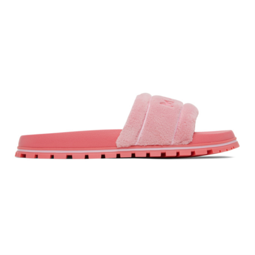 Marc Jacobs Pink The Terry Slide Sandals