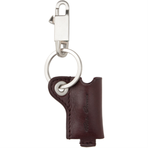 Rick Owens Burgundy Mini Lighter Holder Keychain