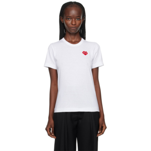 COMME des GARCONS PLAY White Invader Edition Heart T-Shirt