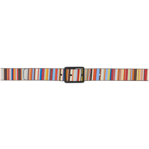 Paul Smith Multicolor Signature Stripe Reversible Belt