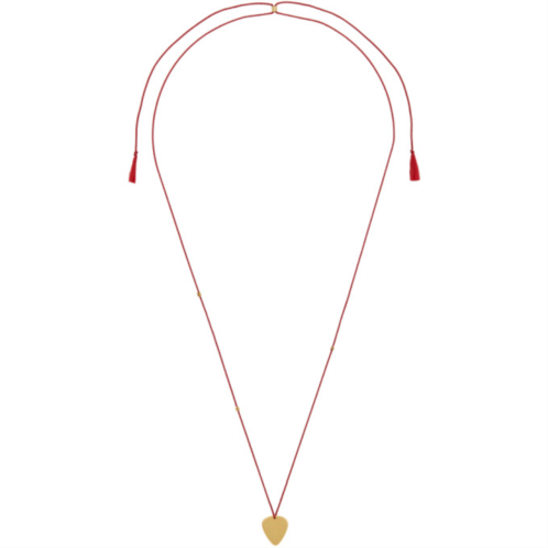 Paul Smith Red & Gold Plectrum Necklace