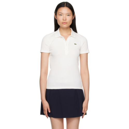 Lacoste Off-White Patch Polo