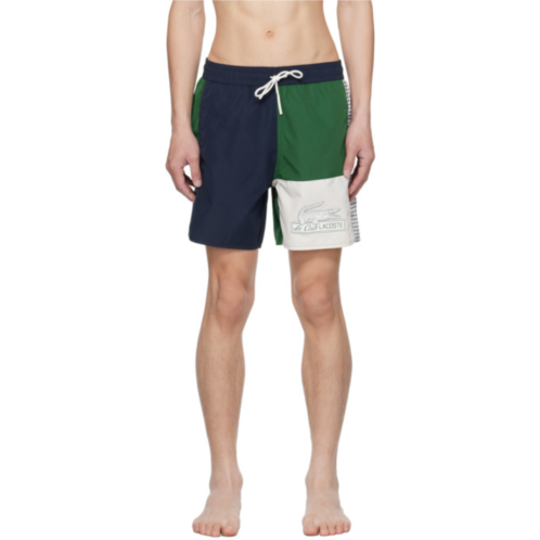 Lacoste Navy & Green Colorblock Swim Shorts
