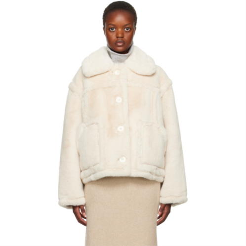 Stand Studio Off-White Xena Faux-Shearling Jacket