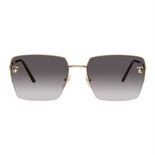 Gold Panthere de Cartier Square Sunglasses