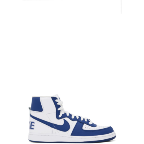 Comme des Garcons Homme Plus Blue & White Nike Edition Terminator High Sneakers