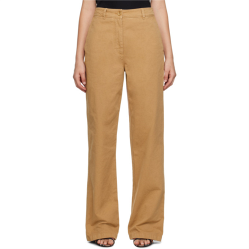 Burberry Tan Four-Pocket Trousers