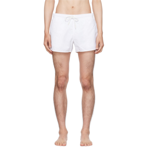 COMMAS White Short Length Swim Shorts