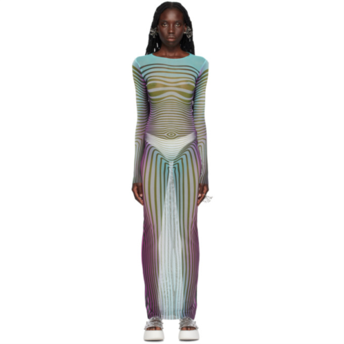 Jean Paul Gaultier SSENSE Exclusive Blue The Body Morphing Maxi Dress
