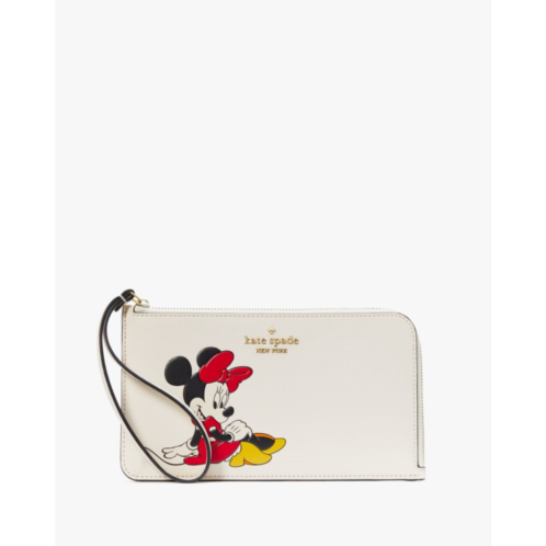 Disney X Kate Spade New York Minnie Medium L Zip Wristlet