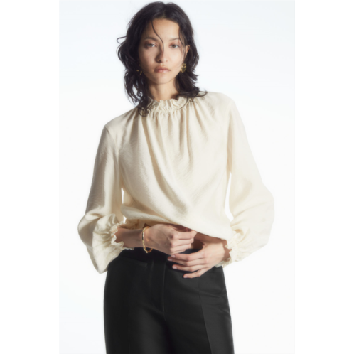 Cos RUFFLED HIGH-NECK BLOUSE