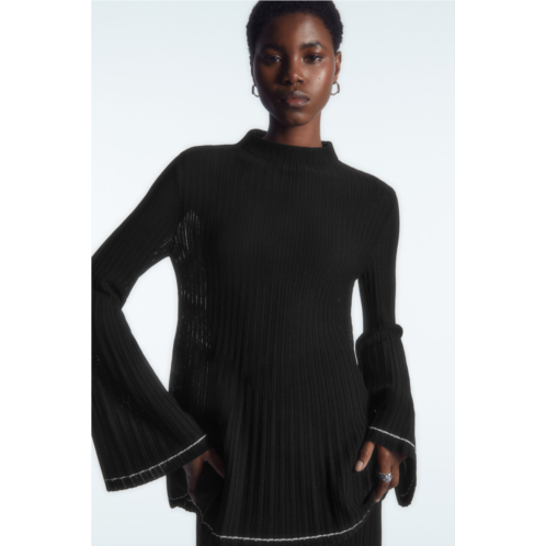 Cos PLEATED KNITTED TUNIC TOP