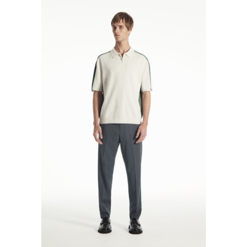 Cos TAPERED ELASTICATED WOOL-TWILL PANTS