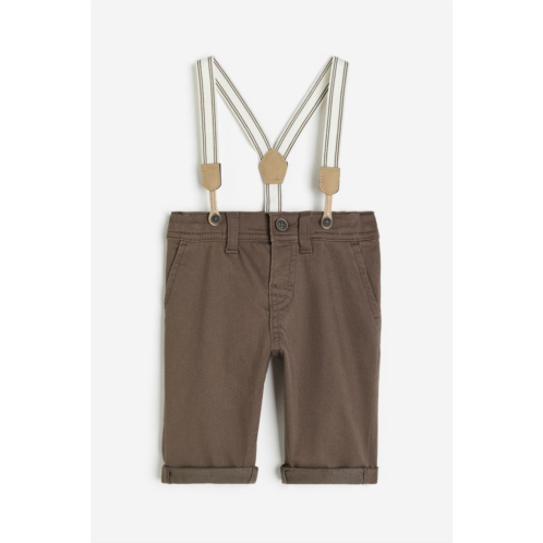 H&M Twill Pants with Suspenders