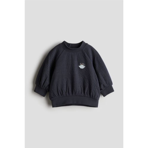 H&M Embroidered-motif Sweatshirt