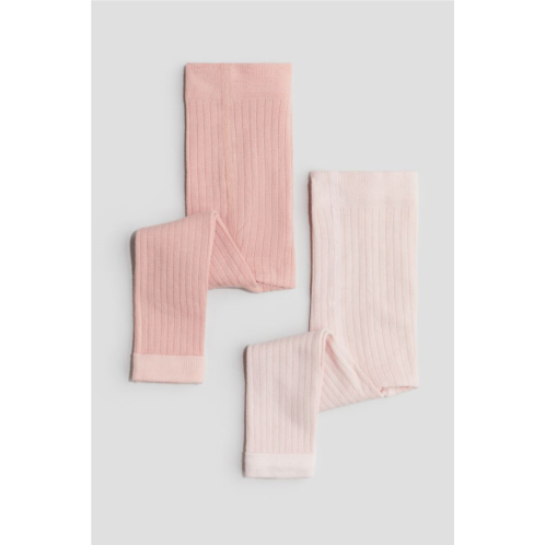 H&M 2-pack Ribbed Footless Tights