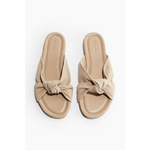 H&M Knot-detail Leather Sandals