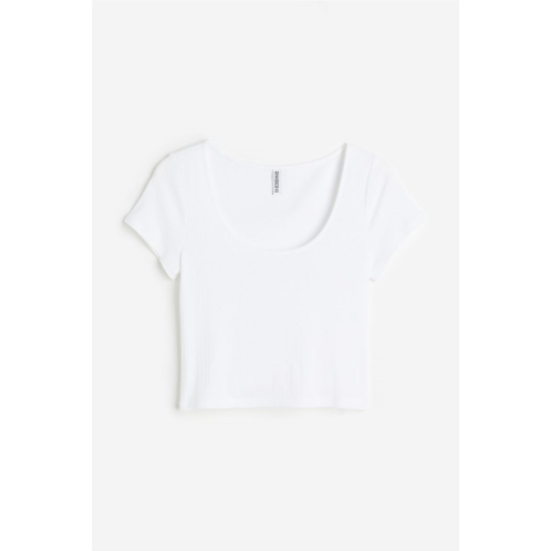 H&M+ Pointelle Jersey Top