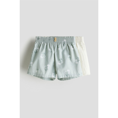 H&M 2-pack Smocked-waist Shorts