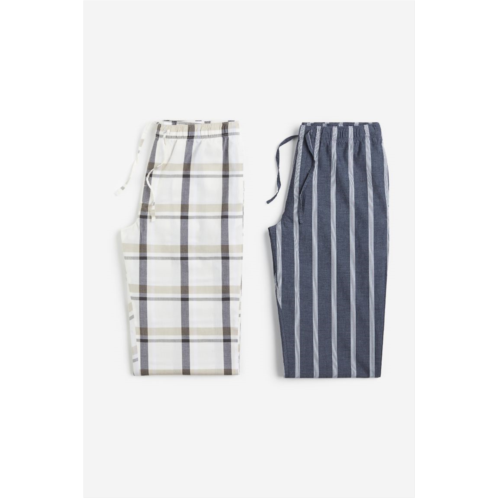 H&M 2-pack Relaxed Fit Poplin Pajama Pants