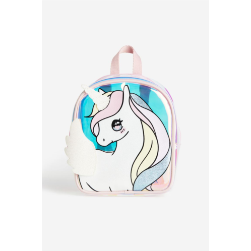 H&M Iridescent Backpack with Appliquu00E9s