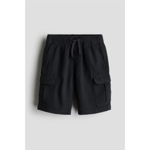 H&M Linen-blend Cargo Shorts