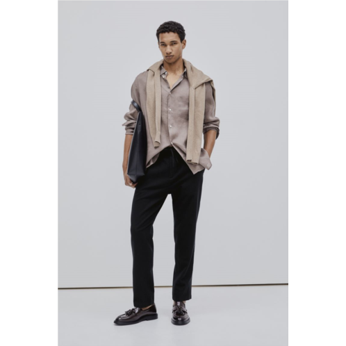H&M Regular Fit Linen-blend Pants