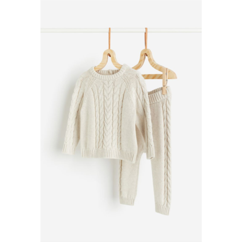 H&M 2-piece Cable-knit Cotton Set