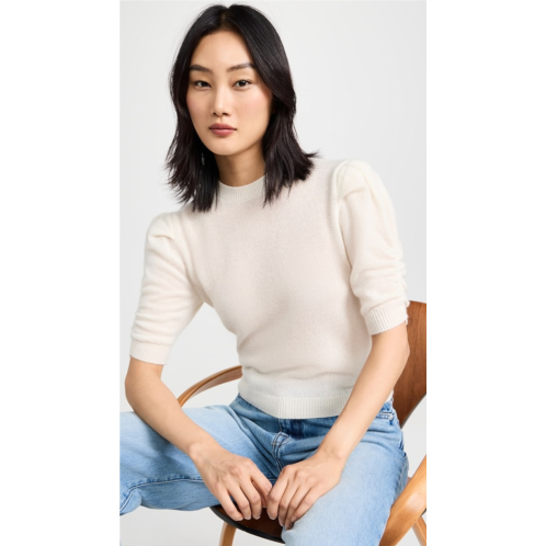 FRAME Ruched Sleeve Cashmere Sweater
