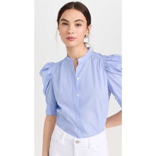 FRAME Ruched Puff Sleeve Shirt