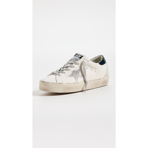 Golden Goose Hi Star Nappa Upper Suede Star with Crystals Leather Heel Suede Spur Sneakers