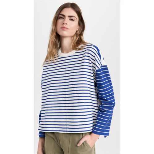 Madewell Easy Long-Sleeve Rugby Tee in Contrasting Stripes