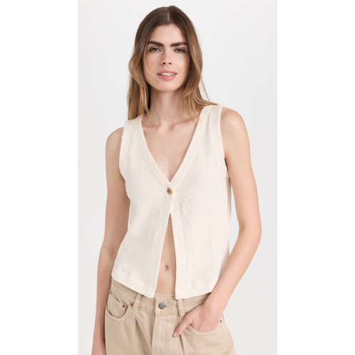 Madewell Pointelle Single-Button Vest