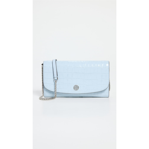 Tory Burch Robinson Embossed Chain Wallet