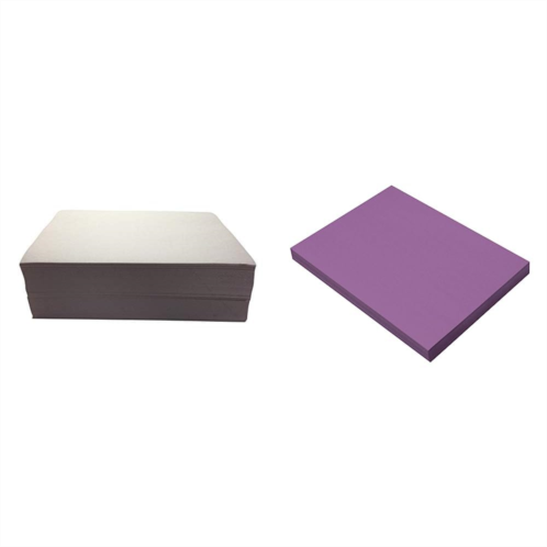Childcraft Construction Paper, 9 x 12 Inches, White, 500 Sheets + Prang (Formerly SunWorks) Construction Paper, Violet, 9 x 12, 100 Sheets