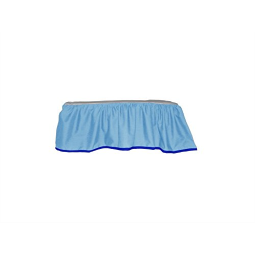 Baby Doll Bedding Solid Two Tone Crib Skirt/Dust Ruffle, Royal Blue
