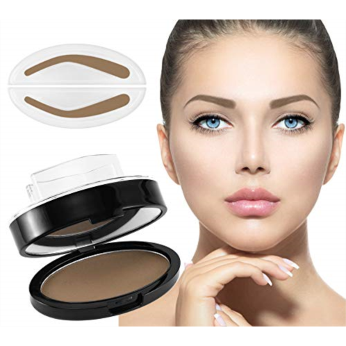 Boobeen Eyebrow Seal Stamp Powder - Waterproof 3 Seconds Eye Make Up Nature Coloring Kit - Creates Natural Looking Brows for Makeup Beginners