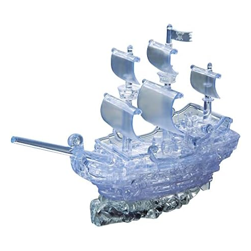 BePuzzled Pirate Ship Deluxe Original 3D Crystal Puzzle, Ages 12 and Up