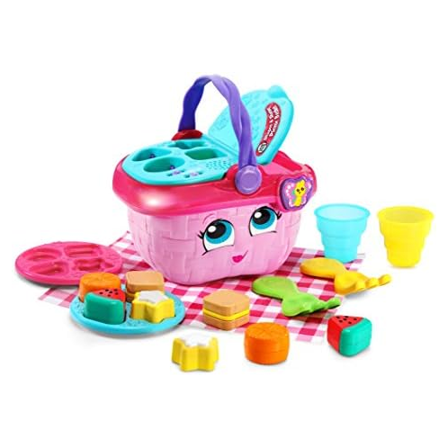 LeapFrog Shapes & Sharing Picnic Basket, Pink 6.22 x 8.66 x 6.69 inches