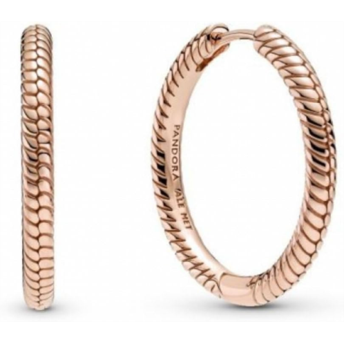 PANDORA Moments Charm Hoop Earrings - Great Gift for Women - Stunning Womens Earrings - 14k Rose Gold