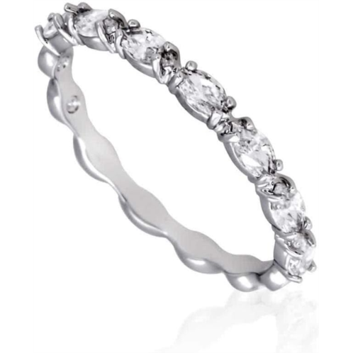 SWAROVSKI Crystal Vittore Marquise Rhodium Plated Stackable Ring - Size 5.5