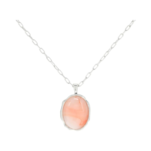 Madewell Coral Stone Pendant Necklace