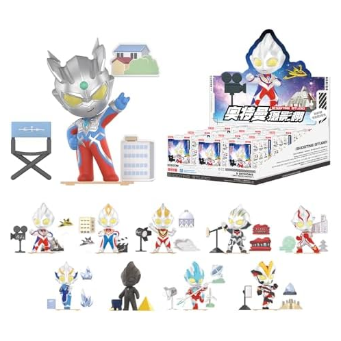 POP MART Ultraman Shooting Studio Figures, Random Design Mystery Toys for Modern Home Christmas Halloween Decorations Indoor, Collectible Toy Set for Desk Accessories, Whole Set