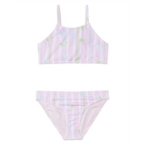 Roxy Kids Pineapple Line Crop Top Set Swimsuit (Toddler/Little Kids/Big Kids)