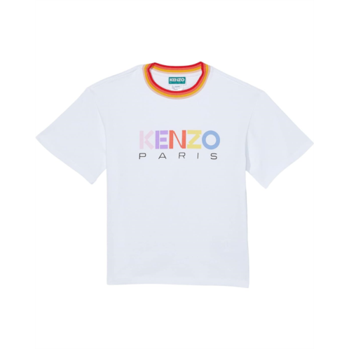 Kenzo Kids Printed Multicolor Logo Short Sleeve T-Shirt (Little Kids/Big Kids)