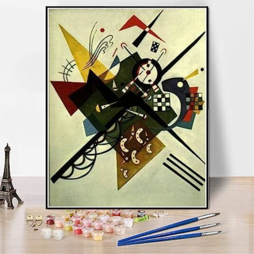 Hhydzq Paint by Numbers Kits for Adults and Kids On White Ii Painting by Wassily Kandinsky Arts Craft for Home Wall Decor